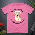 Menu and My Mood graphic tee in Azalea — The Bitter Palate